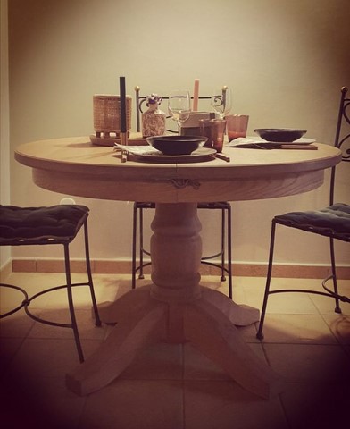 Table ronde chêne .